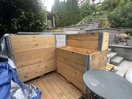 3 EPAL Europaletten mit 6 Rahmen