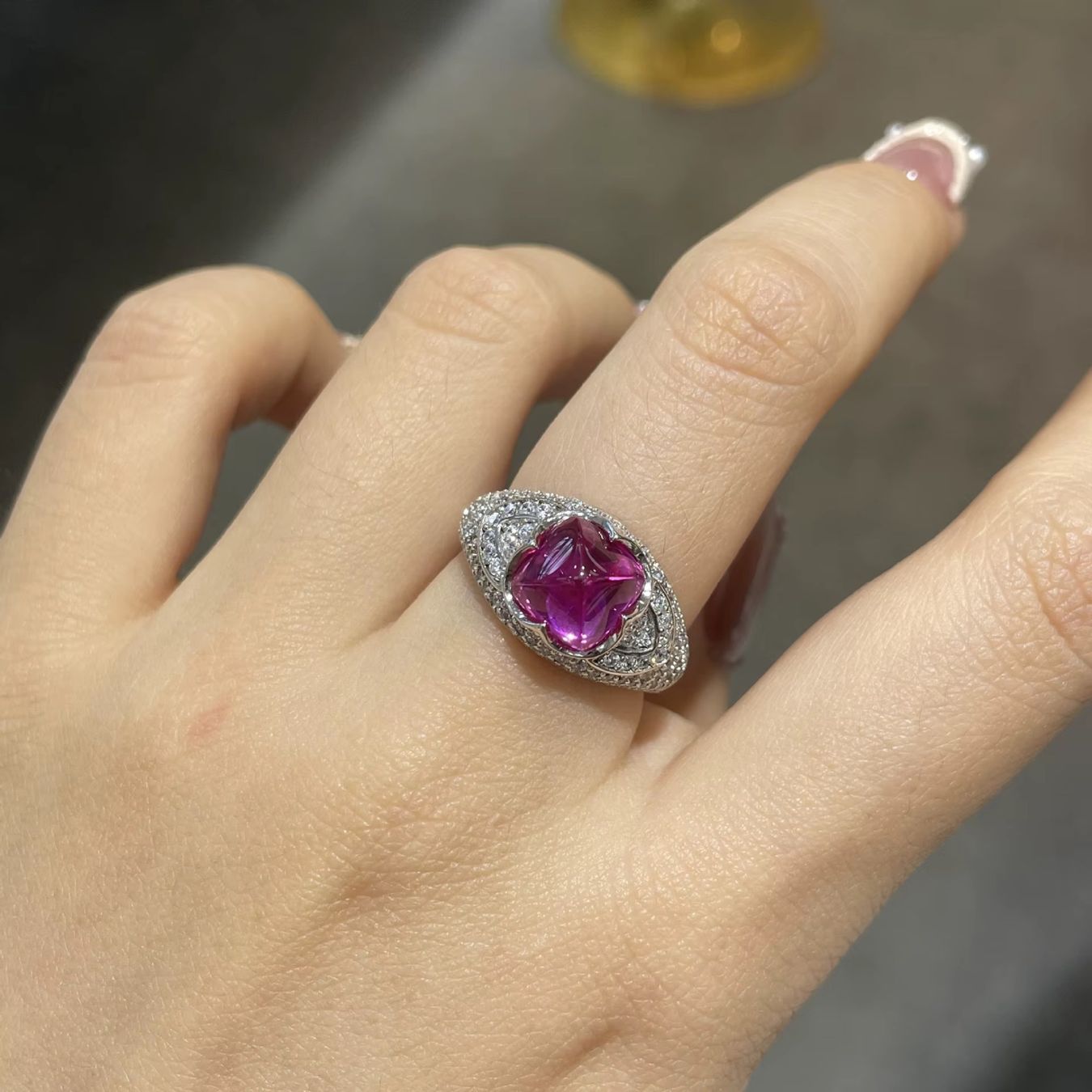 Anelli: Bague en argent avec pierre rose – Nuovo e nell'imballaggio originale da St-Maurice venduto da Sandrinette123 2