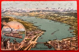 Historische Zürichsee-Schifffahrt: Seltene Anzeige um 1900