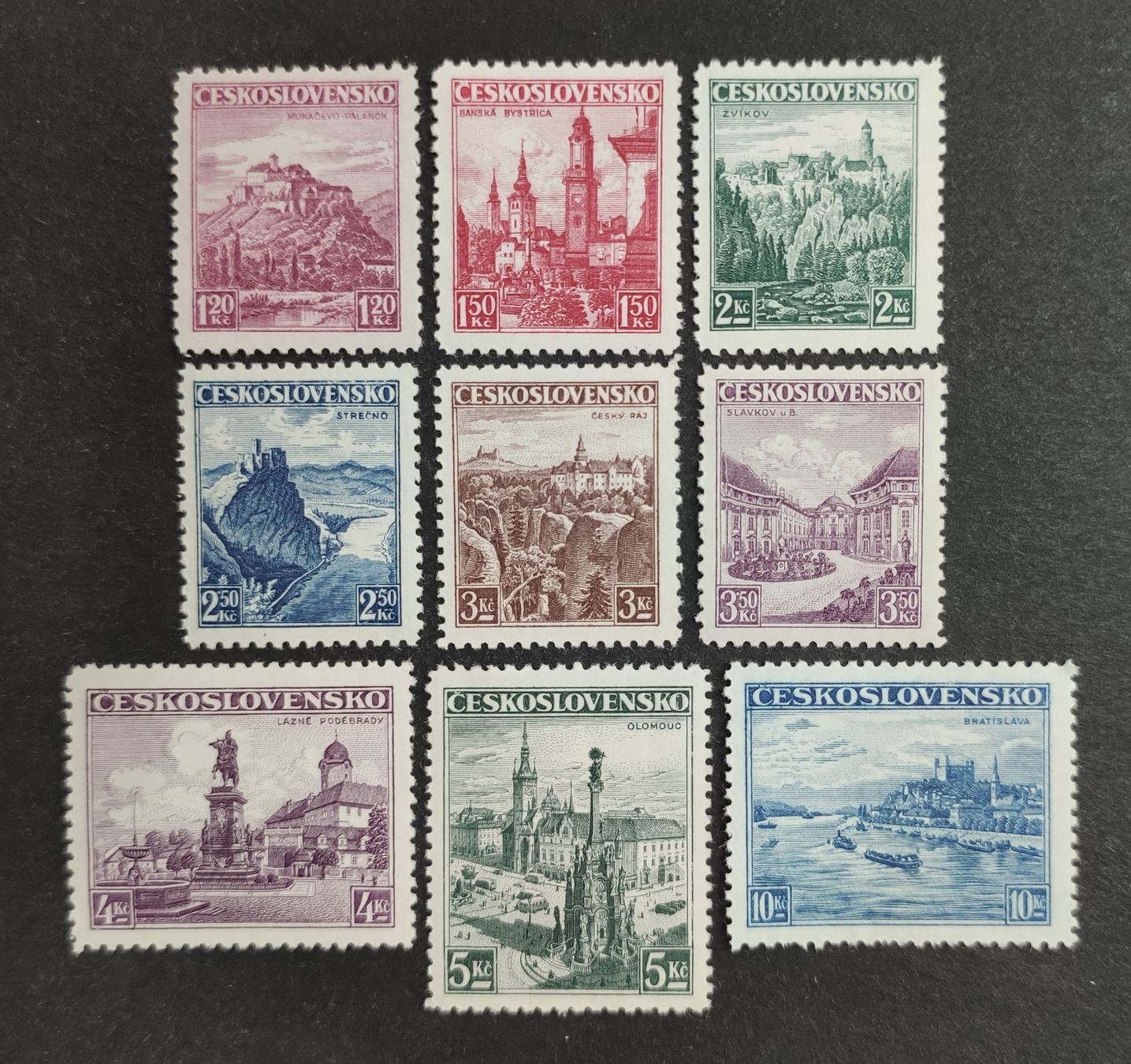 Tutti i francobolli: Tschechoslowakei 1936, Satz ungestempelt – Usato da Wil SG venduto da Zazal