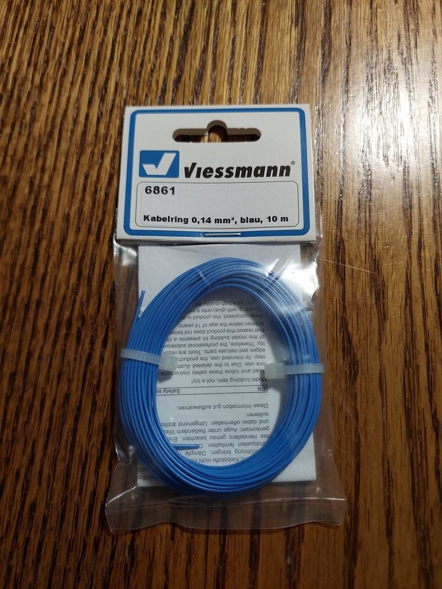 Viessmann Modellini di ferrovie: Viessmann 6861 Kabelring 0.14mm², blau, 10m – Nuovo e nell'imballaggio originale da Thun venduto da Oetzi7