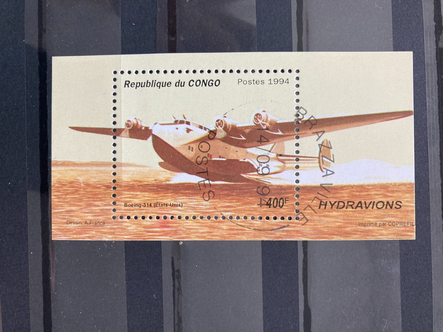 Tutti i francobolli: Kongo 1994 Block Wasserflugzeuge gestempelt – Usato da Liestal venduto da schnueps