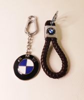 BMW Schlüsselanhänger-Set: Leder-Geflecht & Klassik-Logo
