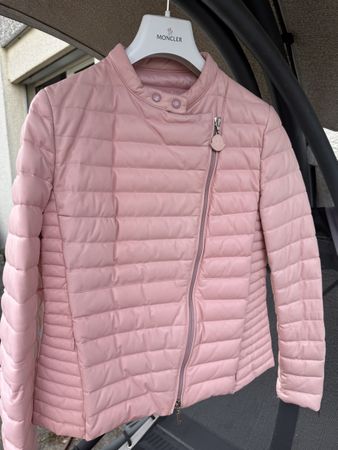 MONCLER Daunenjacke Leder hellrosa Gr. S wie neu