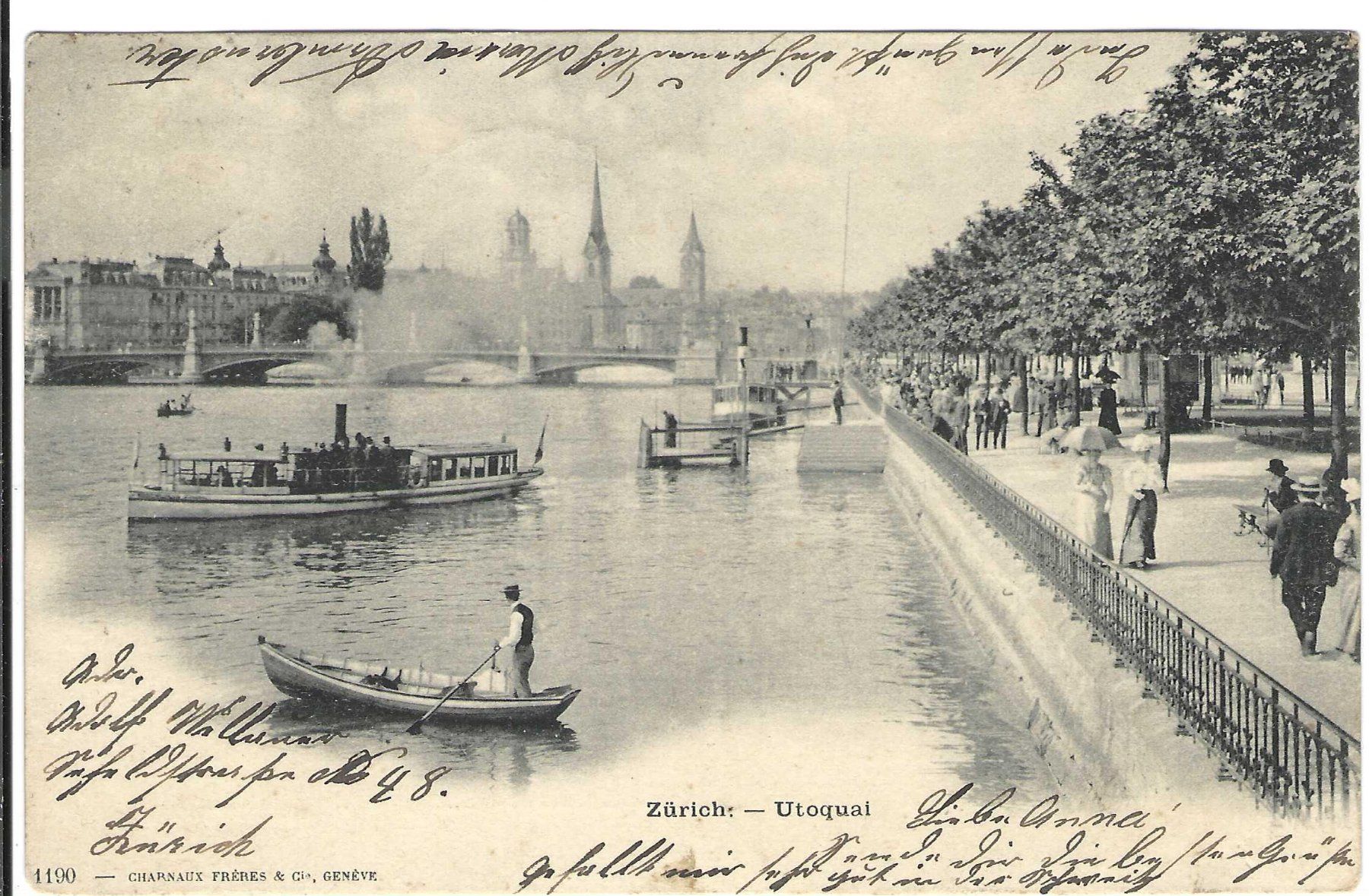 Cartoline postali: Zürich - Utoquai – Usato da Wildhaus venduto da Brunphil