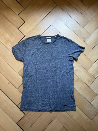FUNKY BUDDHA - T-Shirt blau meliert XL