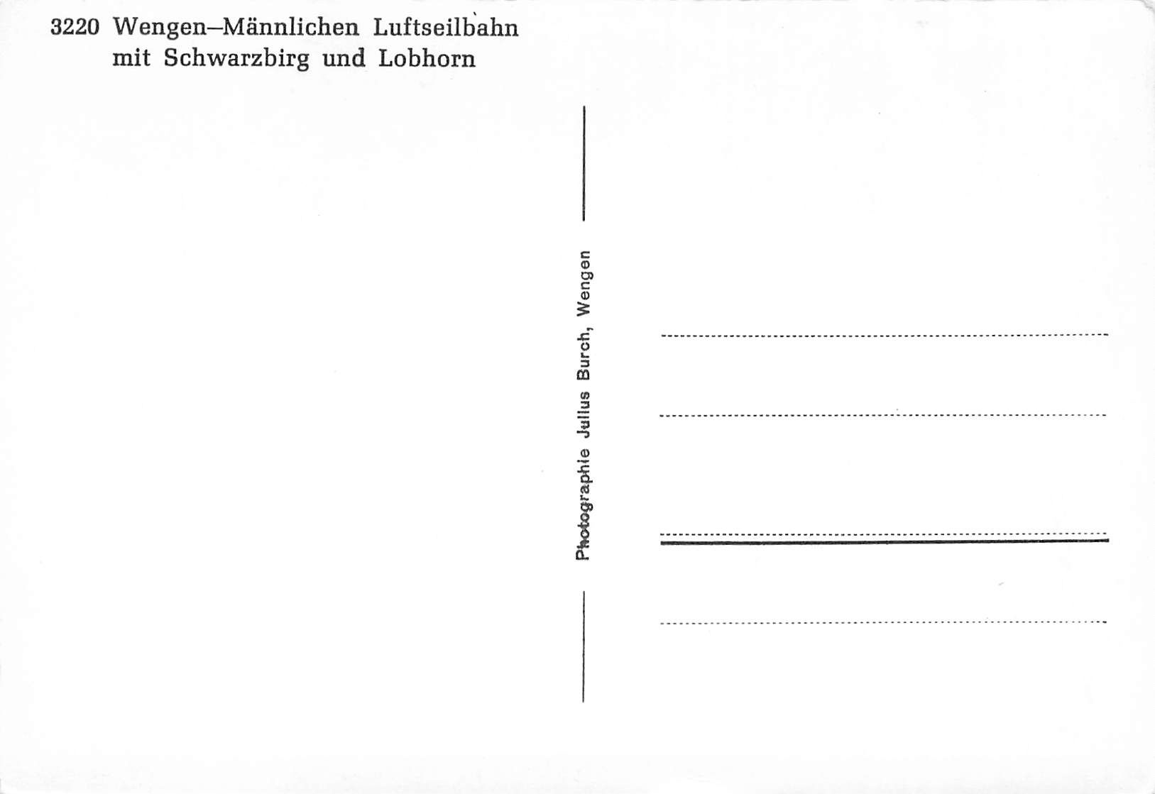 Cartoline postali: Wengen männlichen Luftseilbahn Gondelbahn – Usato da Biasca venduto da Blenio71 1