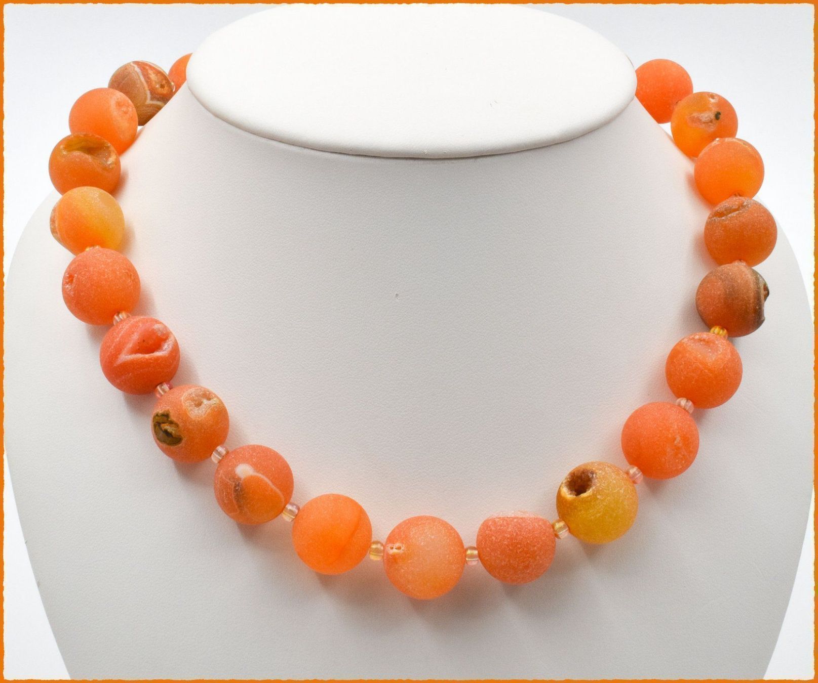 Catenine: ♛ Drusen - Achat Kugel - Collier ca. 50cm – Nuovo e nell'imballaggio originale da Oberglatt ZH venduto da Hot-Spot