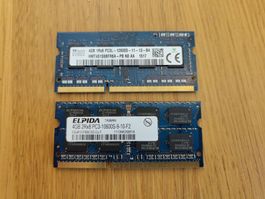 2x 4GB RAM, SO-DIMM DDR3L, SK Hynix HMT451S6BFR8A-PB
