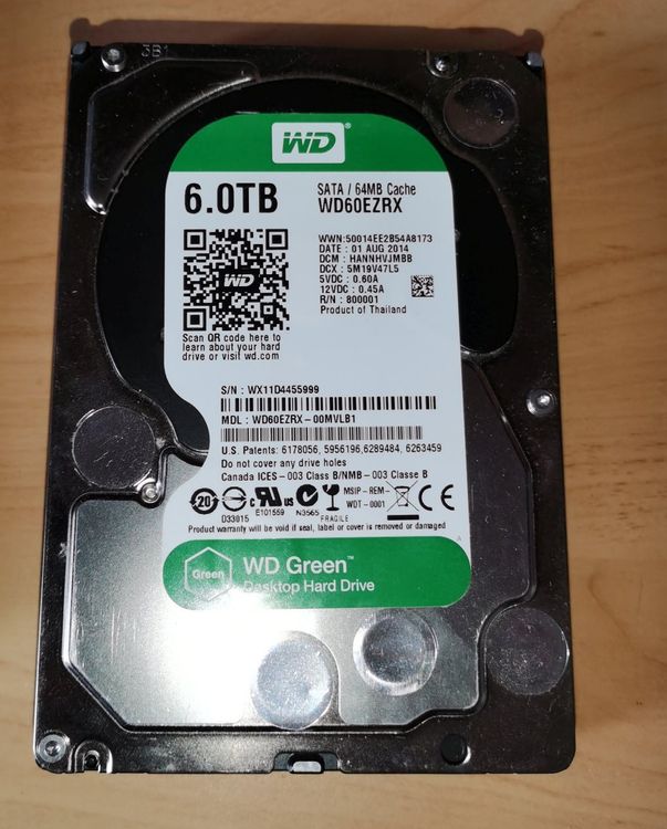 WD Green WD60EZRX 6TB SATA, CMR (Gebraucht) in Payerne für CHF 49 – mit ...