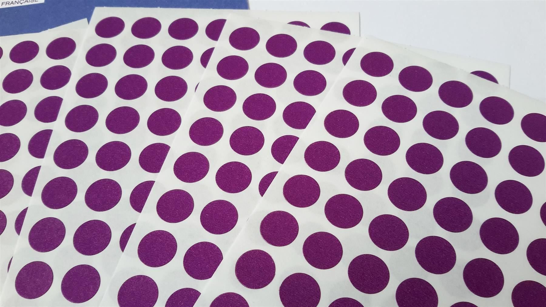 Aufkleber: Markierungspunkte, violett, 8mm, 462 x – Neu und originalverpackt aus St. Gallen von cointec 5