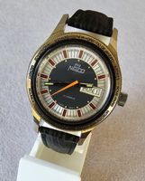 NELCO Handaufzug Swiss Made Elegante Herrenuhr 39 mm