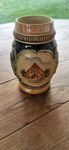 Keramik Bierkrug /Miniaturkrug mit Wappenmotiv, Top!