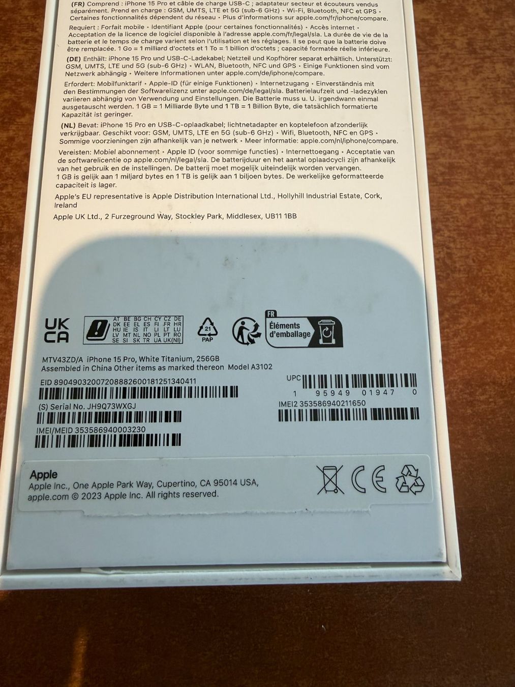 Apple Telefoni cellulari / Smartphones: iPhone15 Pro, White Titanium, 256GB – Usato da Liestal venduto da ripi1 5