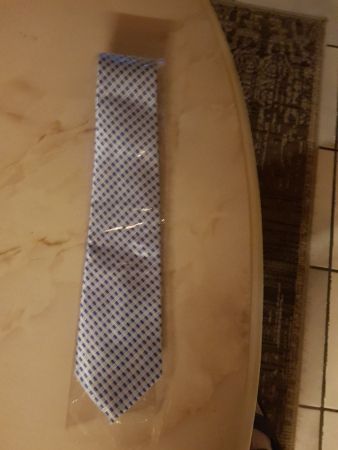 Top Seiden Krawatten Silber Hell Blau