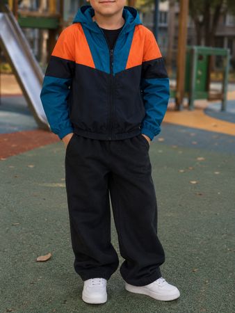 VESTE COUPE-VENT ENFANT À CAPUCHE