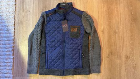 Alpine Team Jacke Gr. S Blau Stepp-Wolle-Mix Herbst NP 240.-