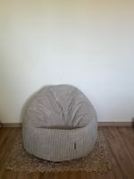 Big Bertha Sitzsack Sessel Cord Nerzfarben – neuwertig