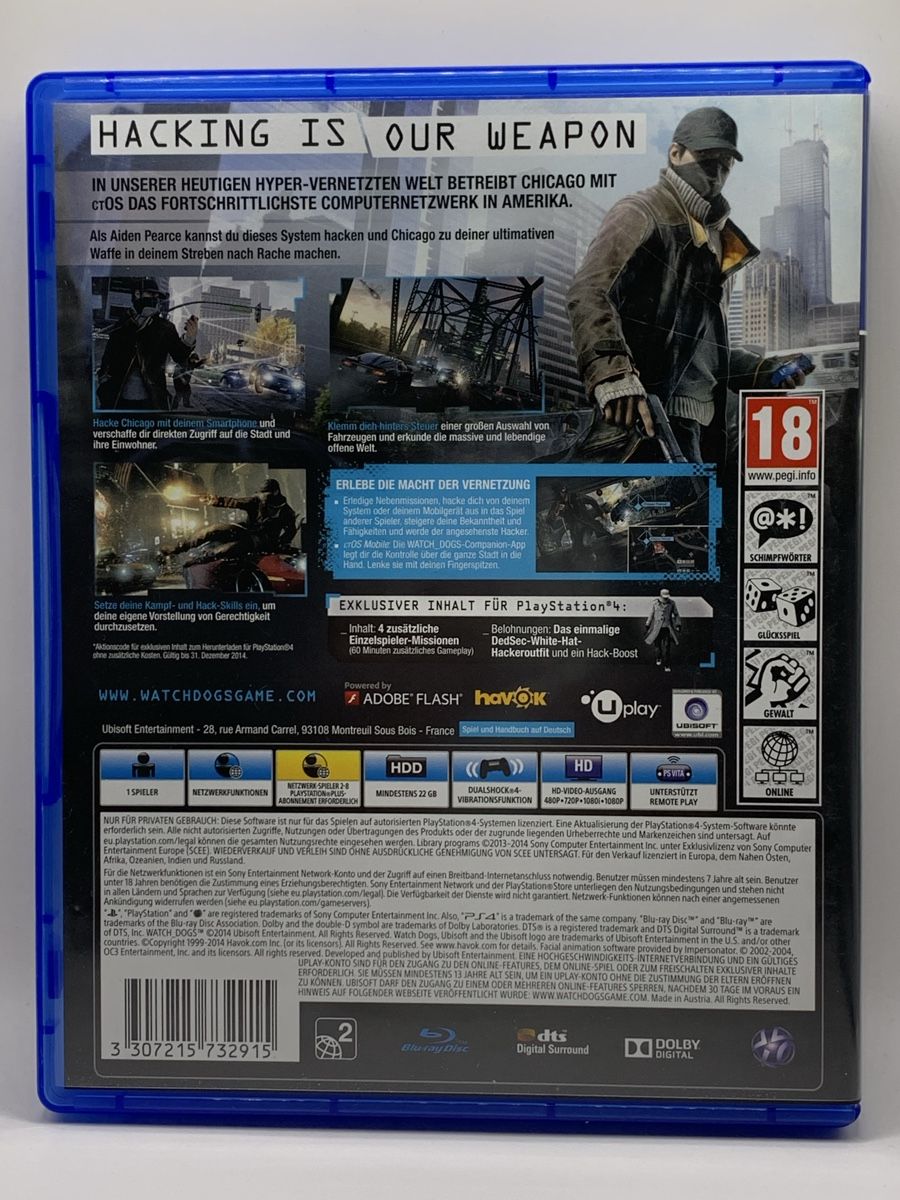 Sony Jeux: Watch Dogs - PS4 – D'occasion à Ostermundigen par RG-Collector 1