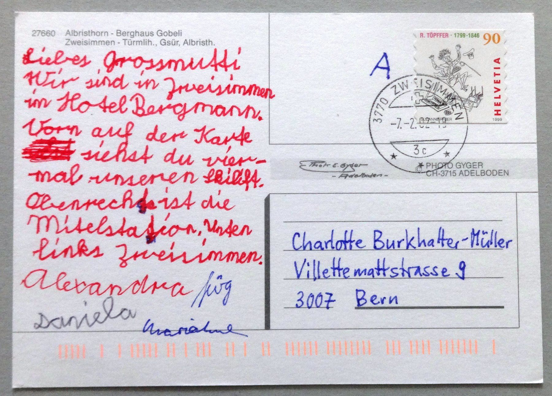 Cartoline postali: Rinderberg -Zweisimmen – Usato da Fétigny venduto da Billy2miny 1