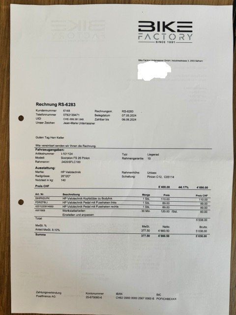 Velos: HP Scorpion FS26 Pinion – Gebraucht aus Winterthur von J-Keller87 5