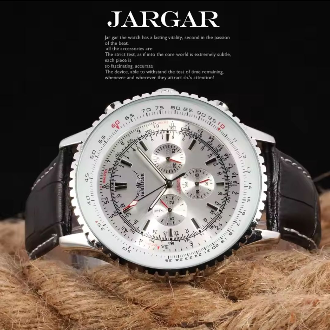 Uhren: JARAGAR Herrenuhr Automatic Chronograph Lederarmband – Neu und originalverpackt aus Münchenbuchsee von Salezm 7
