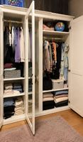 Kleiderschrank weiss mit Spiegel  118x60x190 cm  3 Türen