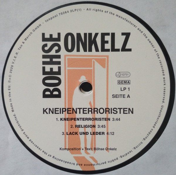 Dischi in vinile: Boehse Onkelz – Kneipenterroristen – Nuovo e nell'imballaggio originale da Brittnau venduto da Zibu 2