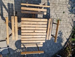 Gartensitzplatz Garnitur mit Sitzkissen