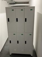 Schrank Fächer 6 Stück Metall weiss guter Zustand