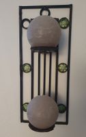 Wandkerzenhalter, Jugendstil, Metall & Glaseinlagen