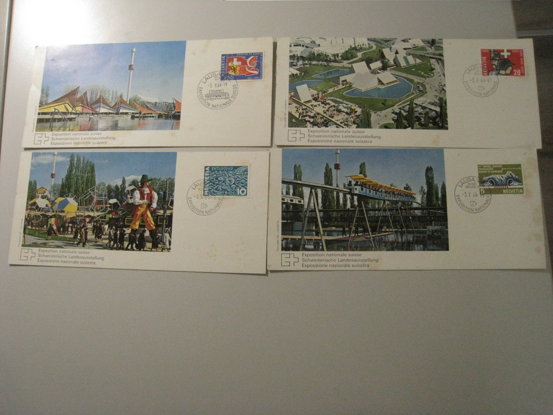 Tutti i francobolli: Expo   3.10.1964  4 Stück – Usato da Aarwangen venduto da Pinsel7890 1