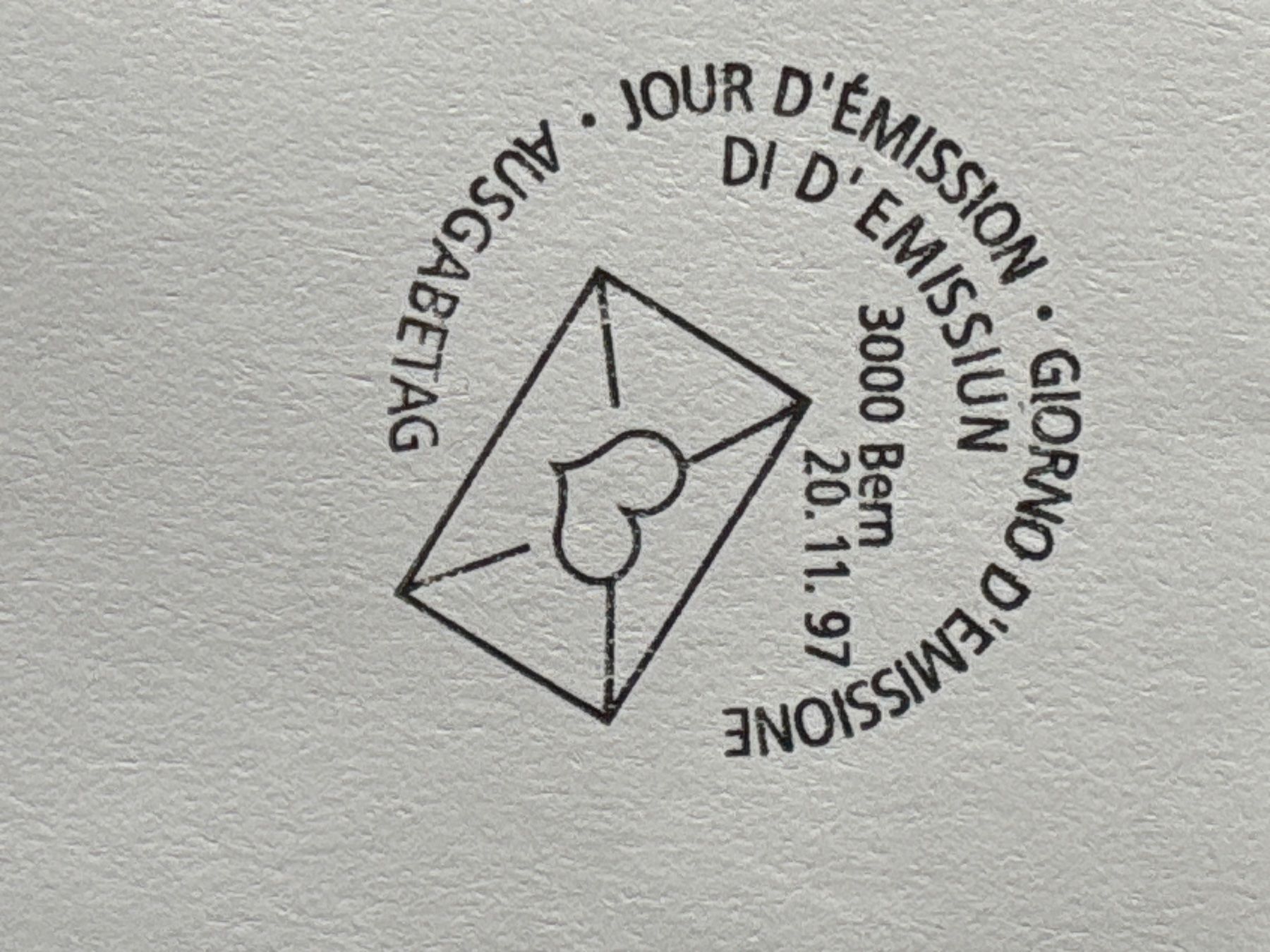 Tutti i francobolli: 4 x Ersttagsbriefe 20.11.1997 "Die Post"! – Usato da Ibach venduto da lisch3 3
