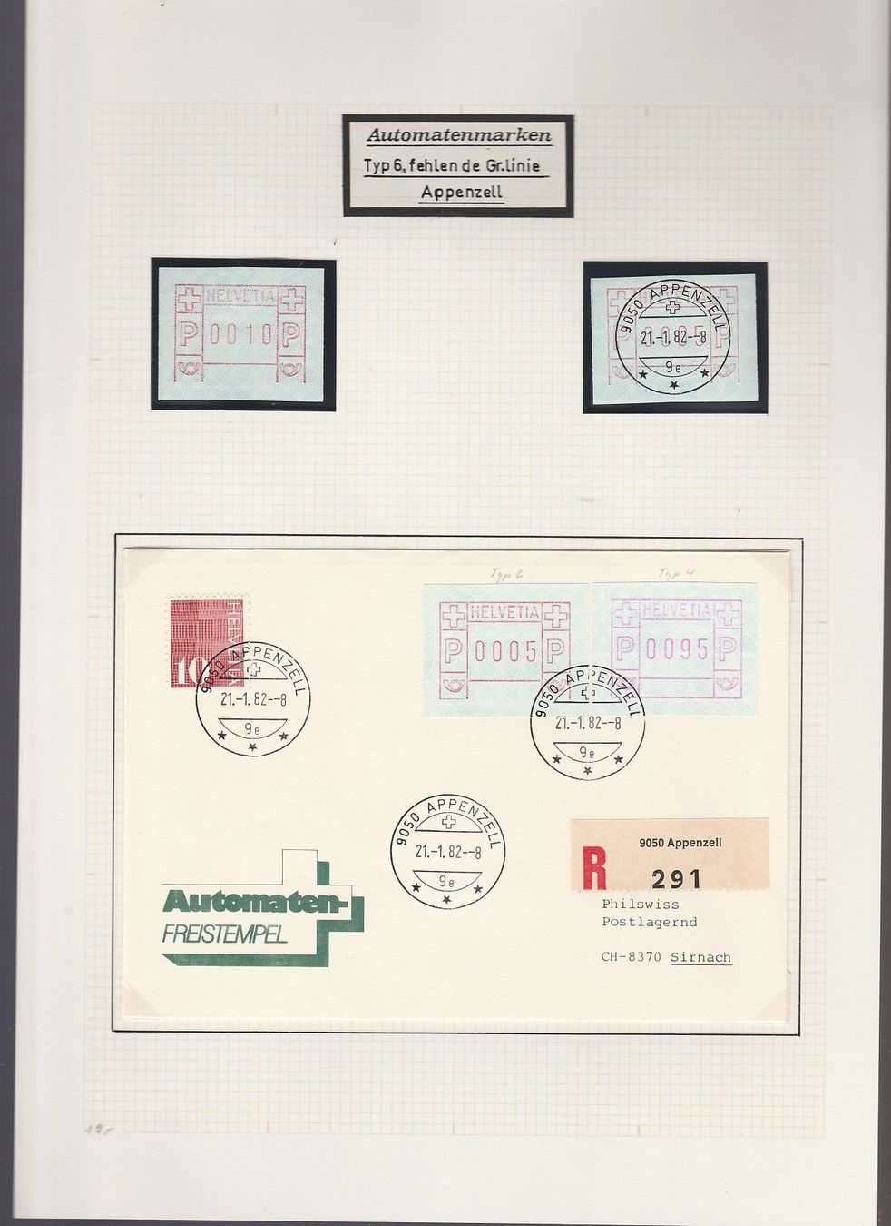 Tous les timbres: 6II fehlende Grundlinien – D'occasion à Oberglatt ZH par Wiedmi6