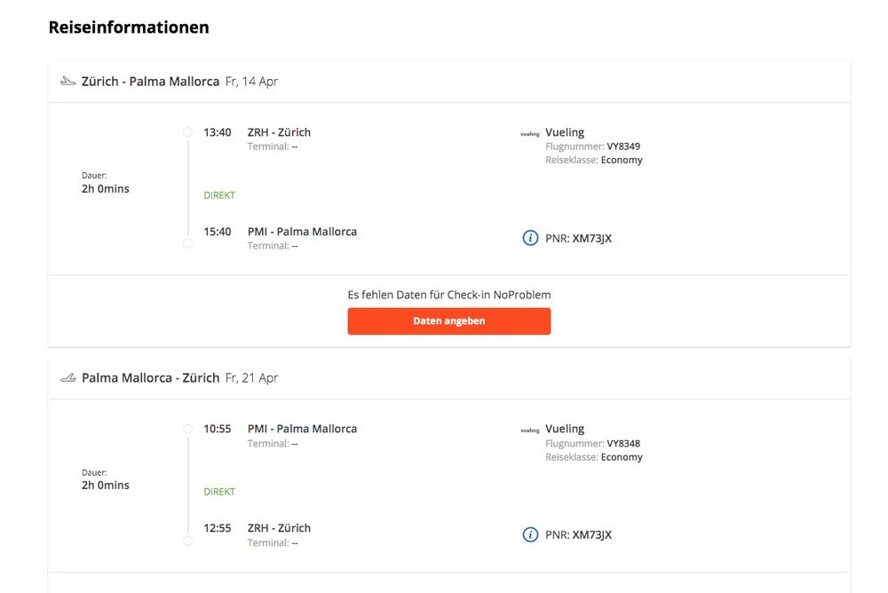 3 Flugtickets von Zürich nach Mallorca (Direktflug) | Kaufen auf Ricardo
