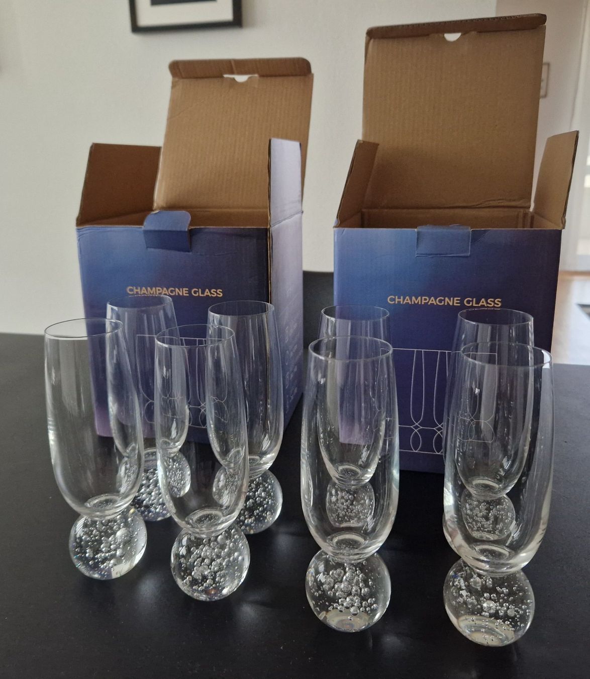 Bicchieri: Champagner-Gläser mit Bubbles (8 Stück) – Nuovo e nell'imballaggio originale da Zürich venduto da Simple23 2