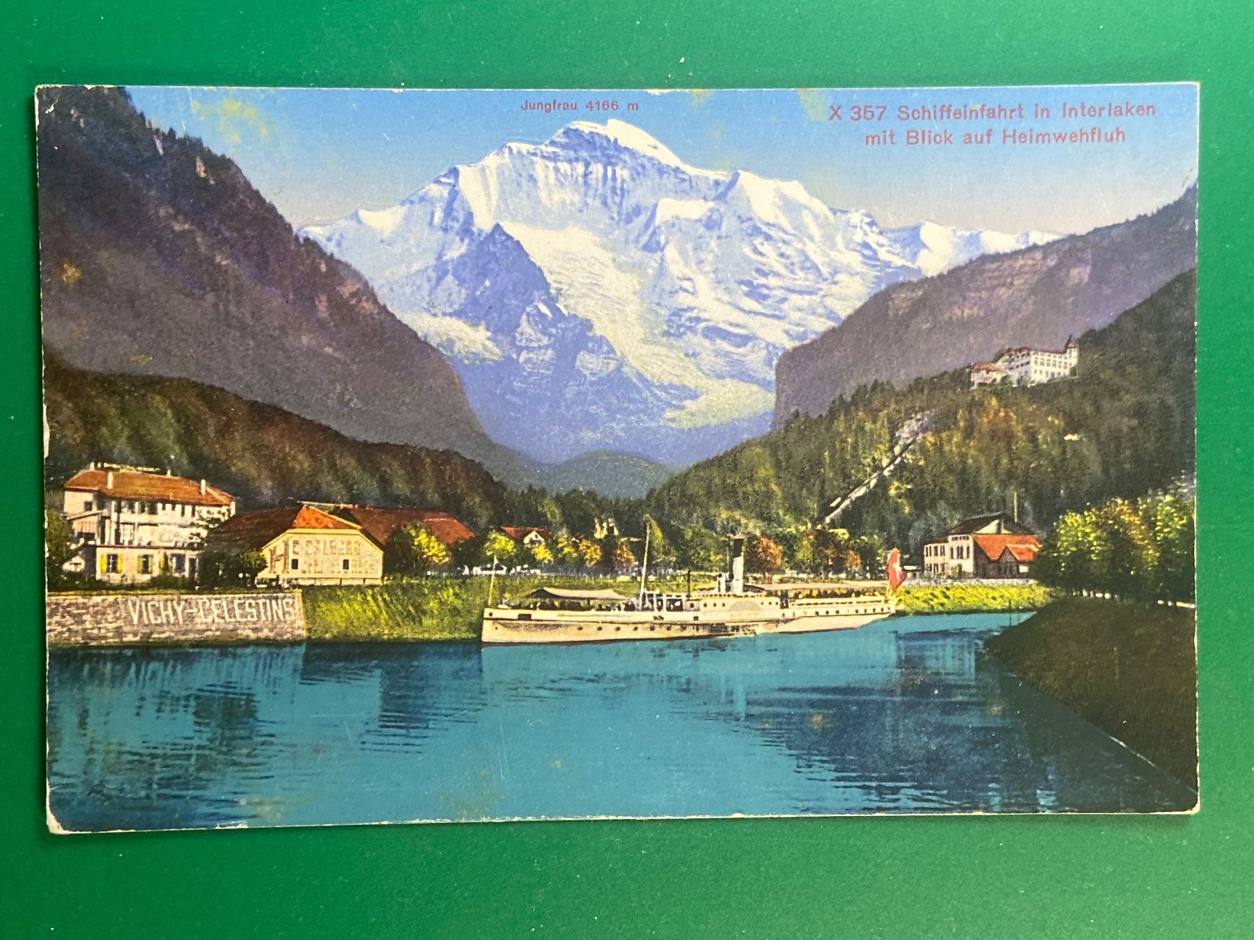 Cartoline postali: Interlaken - Schiffeinfahrt – Usato da Steg VS venduto da danwer74