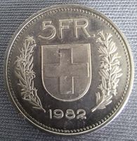 5 Franken Münze 1982