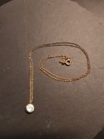 collier laiton goldfilled et zircon cubique 