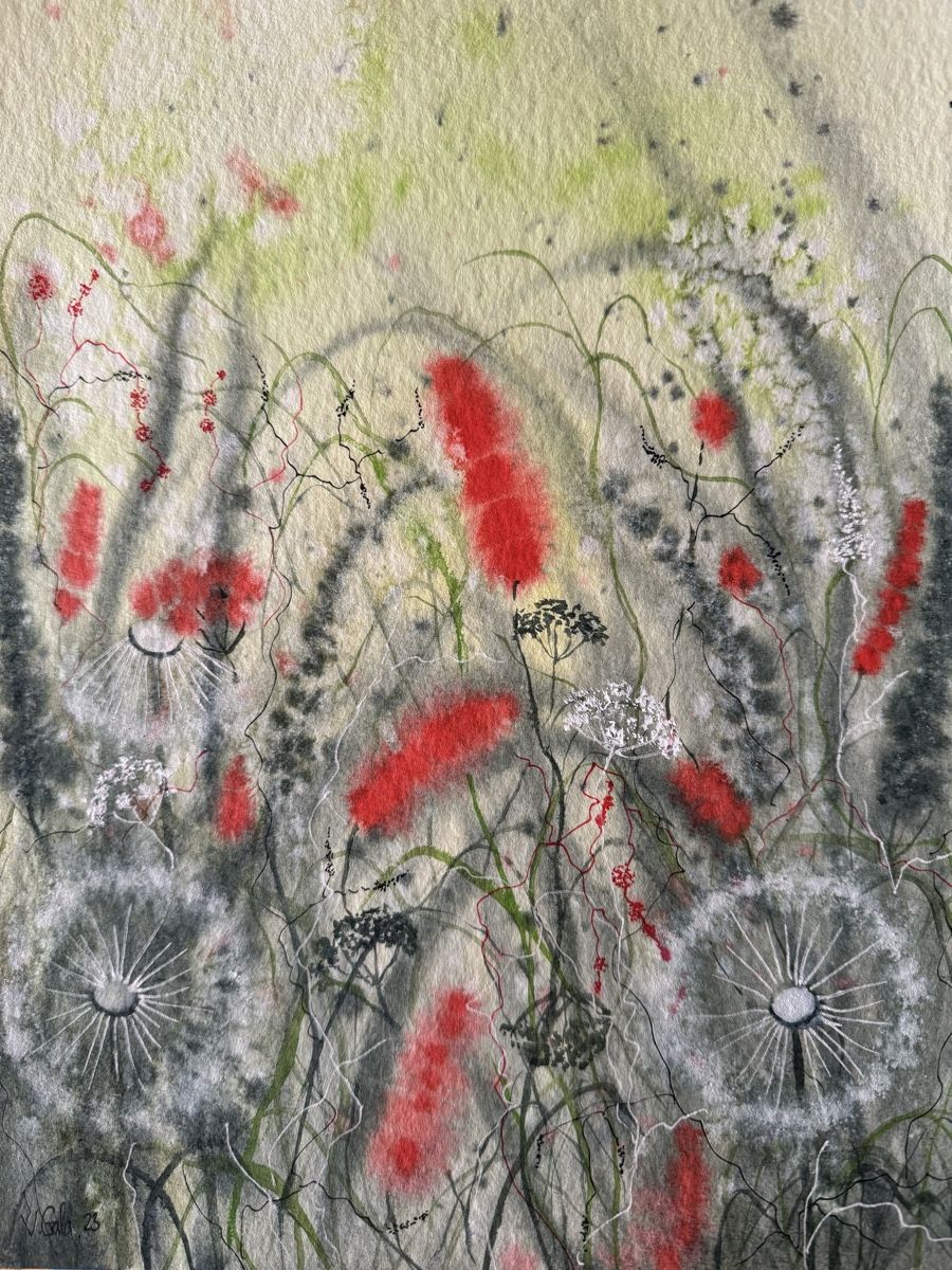Gemälde: Aquarell Unikat , handgemalt – Gebraucht aus Lanzenhäusern von Galaa