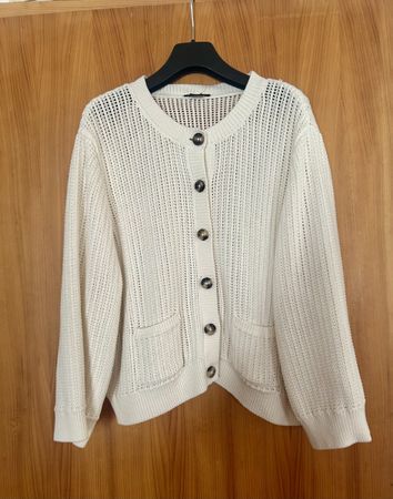 Damen Strickjacke Lindex weiss Gr.44/46