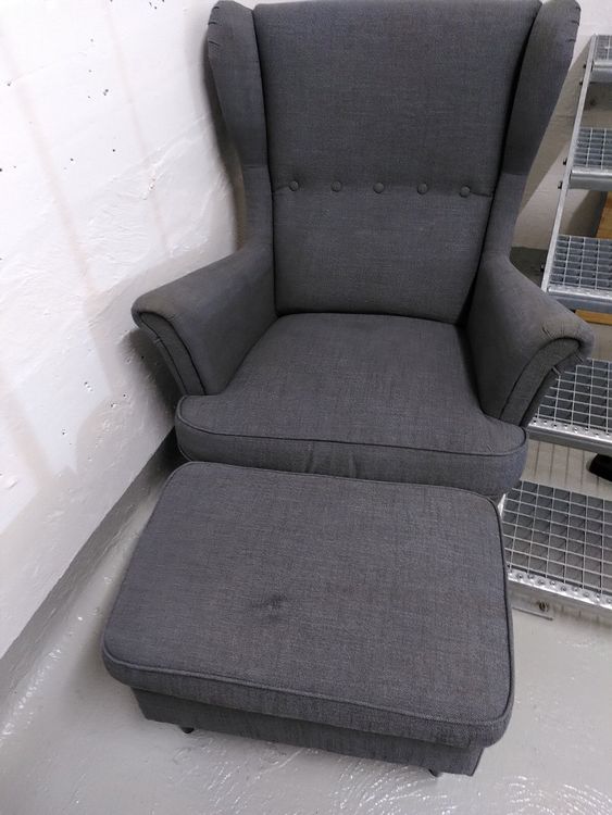 Strandmon Ohrensessel von IKEA in grau Kaufen auf Ricardo