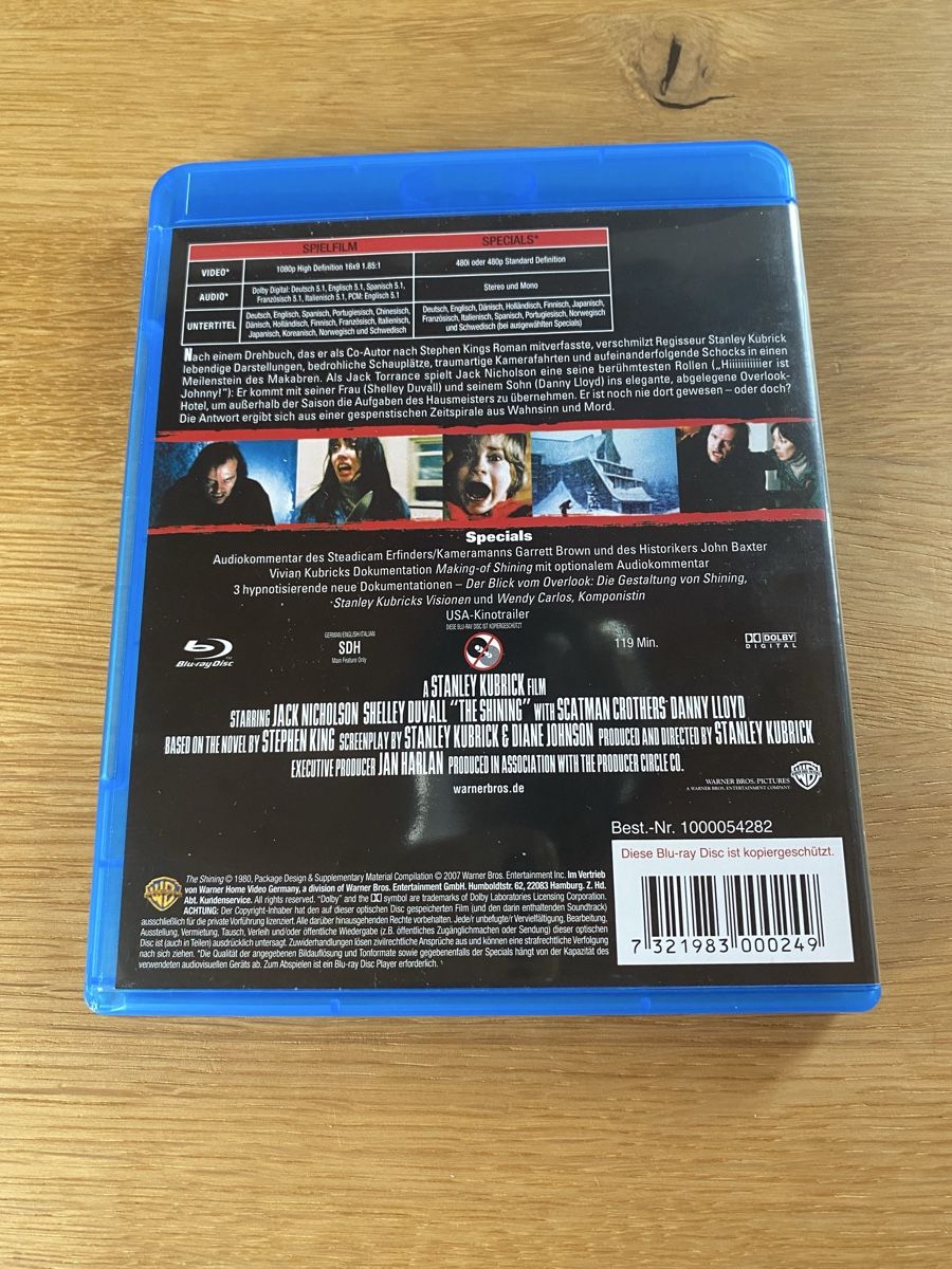 Tutti i DVDs: The Shining / Bluray / Jack Nicholson – Usato da Herzogenbuchsee venduto da Christen3 1