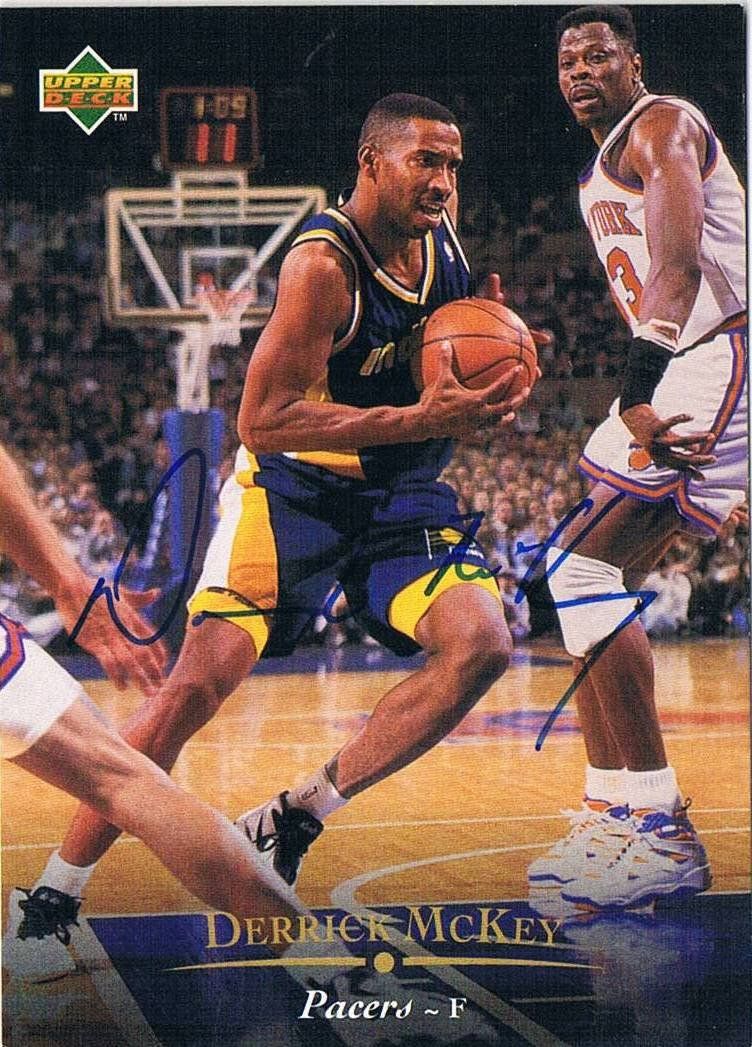 Autogramme: Derrick McKey Autogramm UPPER DECK trading card 6x9cm – Gebraucht aus Bischofszell von Gottselig