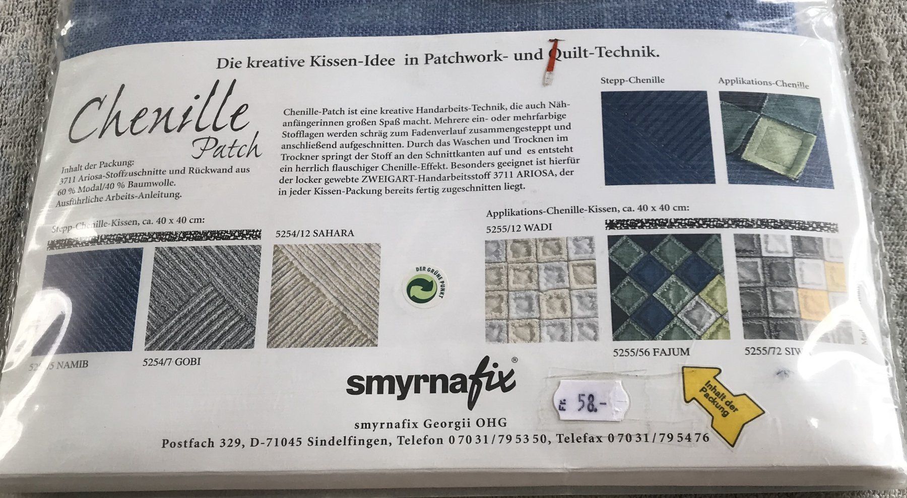 Bastelsets: PATCHWORK CHENILLE PATCH NEU & ORIGINALVERPACKT – Neu und originalverpackt aus Ostermundigen von wini63 3
