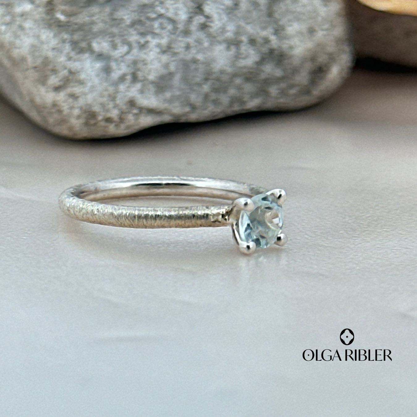 Olga Ribler Anelli: Blau Topas Ring Silber matt 54 – Nuovo (secondo la descrizione) da Luzern venduto da byolgaribleroutlet 4
