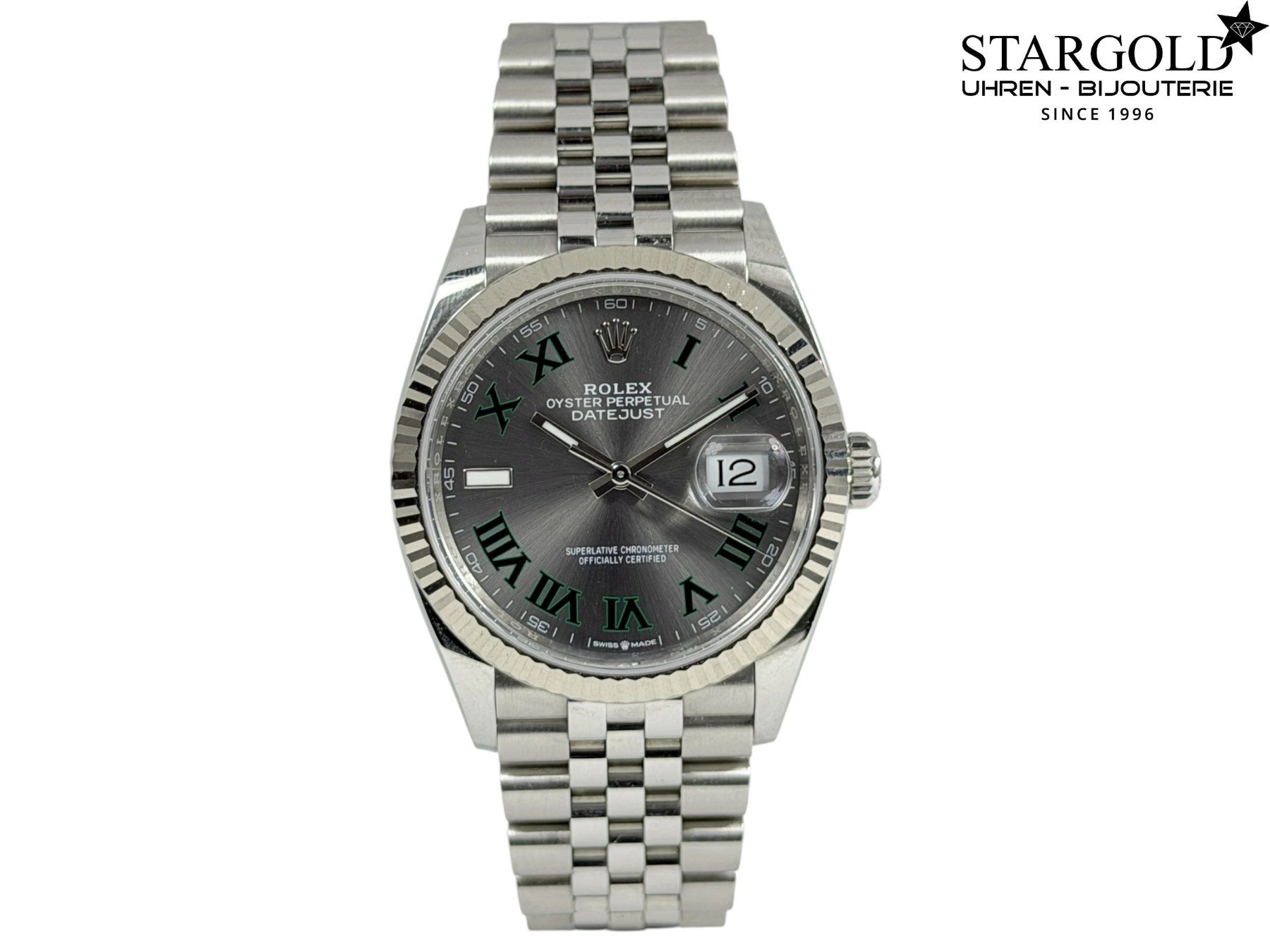 Rolex Uhren: Rolex Datejust 36 Wimbledon - 126234 – Gebraucht aus Zürich von Stargold-Uhren