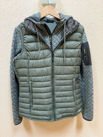 CMP Jacke & Gilet  mit Kapuze grün grau Grösse M Zustand gut