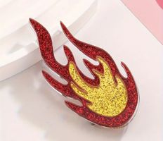 Flammen Brosche (Acryl)