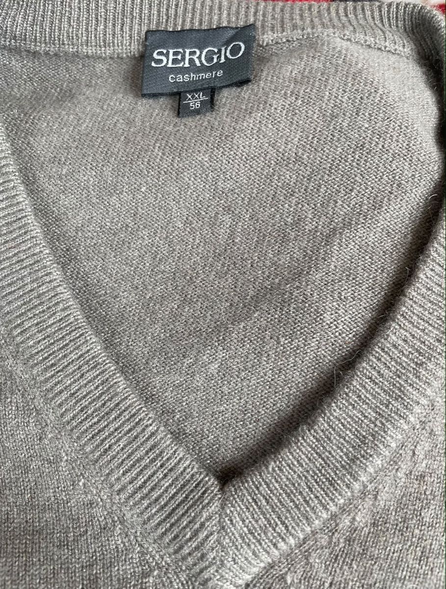 Maglioni & Felpe: Pull Sergio cachemire col V taille 56 XL gris clair – Nuovo (secondo la descrizione) da Vuippens venduto da ale_6gkb 3
